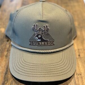 BURLEBO Men's Olive Green Cap with Deer Logo